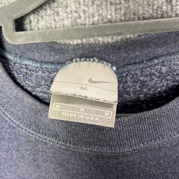 Vintage 90s Nike Crewneck Sweatshirt Swoosh Spellout‎ Logo Men's Size M USA MADE - Picture 8 of 9